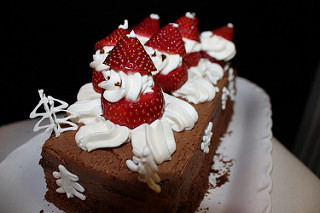 Tricolored Christmas cake